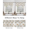 thumbnail image 4 of White Floral Curtain Valance for Windows/Living Room/Kitchen/Bathroom/Café, Short Rod Pocket Tier Curtain Window Treatment Panel Rustic Simple Pastoral Spring Flowers Topper Curtain 54''x18'', 4 of 6