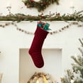 thumbnail image 4 of LanSuare Knitted Christmas Stockings, 18" Solid Color Large Knitted Christmas Stockings, Xmas Hanging Stockings for Family Fireplace, Christmas Party Decor, Candy Gift Bags(Red), 4 of 7