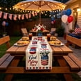 thumbnail image 7 of Memorial Day Saving!4th of July Decorations, Independence Day Table Flag Red White Blue Star Striped Floral Print Dining Table Decoration, 7 of 7