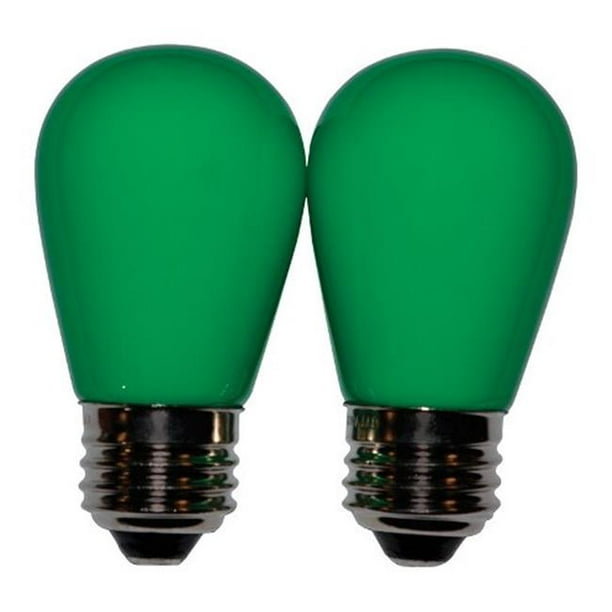 Holiday Bright Lights S142PKLEDOPGR LED S14 Light Bulbs Green