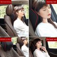 thumbnail image 3 of Almohada para reposacabezas de cuello de automóvil Cojín de algodón viscoelástico Soporte para la cabeza del asiento del automóvil con elástico ajustable Accesorios de correas, negro, 3 of 5