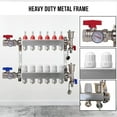 thumbnail image 3 of DMNI 6 Loop PEX Plumbing Manifold - 1" Radiant Floor Manifold - 2 Wire Actuators - 1/2" PEX Adapters, 3 of 5