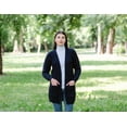 thumbnail image 3 of SAOL Aran Fisherman Coat Cardigan for Women Open Front Cardigan 100% Merino Wool, 3 of 4