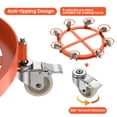 thumbnail image 4 of 55 Gallon Drum Dolly, Heavy Duty Barrel Dolly with 4 Caster Wheels, 1000 LBS Capacity Trash Can Dolly Non-Tipping Hand, Orange Steel Frame Dolly, 4 of 7