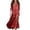 AA-Red1143, variant on Two-Tiered Maxi Dress for Women Turn Down Collar Long-Sleeve Dresses Boho Fall Festival Sundress