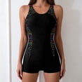 thumbnail image 5 of Aboser One Piece Swimsuit Women Athletic Boyleg Swimwear Trendy Print Sports Bathing Suit Slimming Tummy Control Swimsuits Summer Beach Surfing Shapewear, 5 of 8