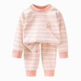 thumbnail image 3 of NOLDARES Fall Winter Toddler Baby Boy Outfit Dinosaur Embroidered Long Sleeve Sweatshirt Pullover Tops and Pants Set Size:130,Orange, 3 of 8