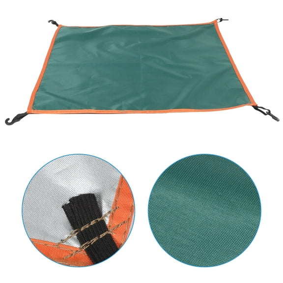 UPKOCH Lightweight Tarp 1Pcs Green Silver Coated Cloth Rain Fly For Tent With Folding Design 85.0X85.0X0.4In