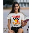 thumbnail image 2 of Coolest Turkey in Town Thanksgiving Funny Cool Sunglasses Women's T-shirt For Women, 2XL, White, 2 of 6