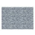 thumbnail image 1 of Tribal Cutting Board, Vintage with Wavy Curved Lines and Little Triangles Folk Prehistoric Print, Decorative Tempered Glass Cutting and Serving Board, Large Size, Dark Blue White, by Ambesonne, 1 of 1