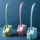 thumbnail image 4 of Billuyoard Juego de escobillas de baño de 2 uds., accesorios de baño bidireccionales, depurador de limpieza, cinturón de esquina, Base curvada, Suministros de limpieza para el hogar Rosa, 4 of 6