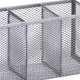 thumbnail image 3 of Portalápices, cesta de almacenamiento organizadora de bolígrafos de malla negra con 3 compartimentos, soportes para brochas de maquillaje, 22,5*9,5*8 cm, 3 of 5