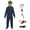1-Navy1990, variant on WOYY Little Boys Officer Co_Stume Dress Up Party Outfits Long Sleeve Shirt Pants Set, Sizes 4-6