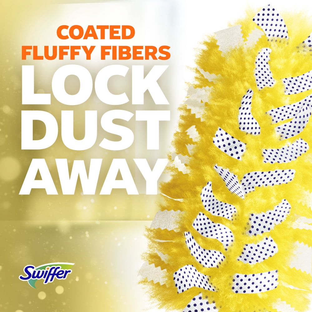 Swiffer Duster with Extension Pole Bundle, Cleaning Kit includes 3ft Extendable Handle & 9 Duster Refills