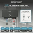 thumbnail image 3 of Black+Decker 3.5kW/120V 0.5 GPM Point-of-Use Electric Tankless Water Heater, 3 of 7