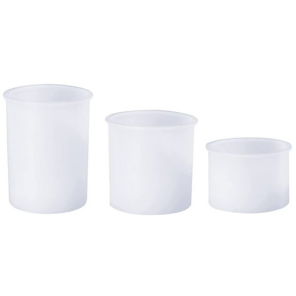 TABLZONE White Silicone Cylinder Mold for Resin Crafts, Reusable Gel Mold Set Ideal for Jewelry Making and Craft Projects