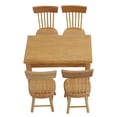 thumbnail image 1 of Mesa 5 Uds Mesa De Comedor Silla Modelo Conjunto 1:12 Casa De Muñecas Muebles En Miniatura Regalo Para Niños Color Madera, 1 of 7