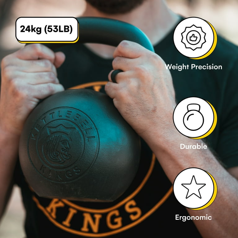 KETTLEBELL KINGS Powder Coat Weights, 24 kg, for Men & Women