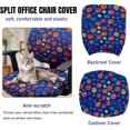 thumbnail image 2 of Office Chair Cover Stretchable Computer Desk Chair Seat Covers 2 Piece Waterproof Swivel Chair Protective Slipcover, 2 of 6