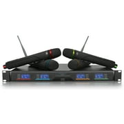 Technical Pro Professional UHF Quad Wireless Microphone System Mic Set With Four Handheld UHF Wireless Microphone
