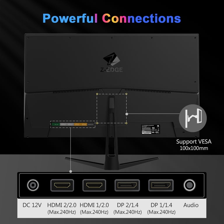 Z-EDGE 27" 240Hz Gaming Monitor HDR photo 4