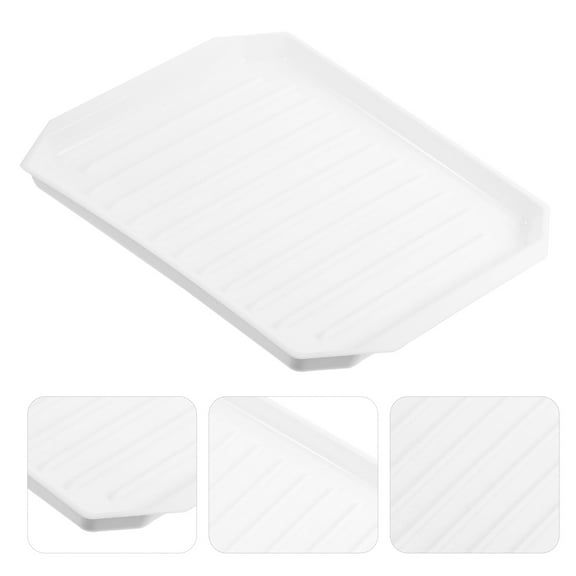 WRITWAA Multifunctional White Microwave Bacon Rack and Portable Cooking Pan for Home Kitchen Use