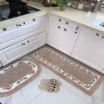 thumbnail image 4 of Granjero Gordo Elegante alfombra de baño con diseño de rosas, alfombra de baño, alfombra de bienvenida para cocina, suave, antideslizante, absorbente, ovalada, verde, 16 x 24 pulgadas, 4 of 4