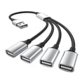 thumbnail image 4 of USB To 3 USB 2.0 HUB Dual 4Port Multi Splitter Adapter OTG For PC Laptop Surface Accessories USB A Extension Power Data, 4 of 5