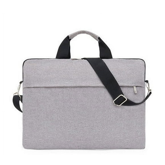 Nvzi Maletín para computadora portátil, bolso de hombro liviano, resistente al agua y a los golpes, funda protectora para computadora portátil de 15,6 pulgadas (gris)