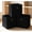 Black, variant on Set of 3 Black Foldable Fabric Storage Cubes, 11 Inch Cloth Storage Bins with Handles, Collapsible Organizer Baskets for Home Storage