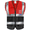 RedBlack, variant on BeautyWill Class 2 High Visibility Safety Vest, 5 Pockets Reflective Work Vest with Zipper & ID Holder, Blue Black for Construction Work
