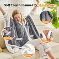 thumbnail image 2 of Heated Wearable Blanket Hoodie, Flannel Sherpa Fleece Blanket Sweatshirt for Adults Women Men, 2 of 5