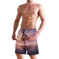 thumbnail image 2 of Dailycode Men's Quick Dry Swim Trunks Beach Shorts Casual Summer Board Shorts with Pockets, Beautiful Tree on Lake, 2 of 8