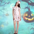 thumbnail image 3 of Cosplay Costume Zombie Nurse Dress With Hat Cosplay Of Scary Hospital For Women Halloween Party Gam, 3 of 4
