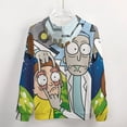 thumbnail image 5 of Rick And Morty Zip Up Hoodies Unisex Realistic 3D Print Sweatshirt Long Sleeve Hooded Jacket Coat 2XL, 5 of 8