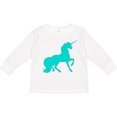 thumbnail image 3 of Inktastic Aqua Unicorn Boys or Girls Long Sleeve Toddler T-Shirt, 3 of 5