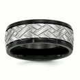 thumbnail image 1 of Bague Rainurée IP Noire Brossée en Acier Inoxydable 9.5 Taille, 1 of 6