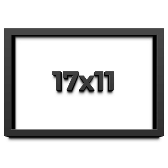 17x11 Shadow Box Frame Black | 1 inches Deep Real Wood Contemporary Shadowbox Display Frame | UV