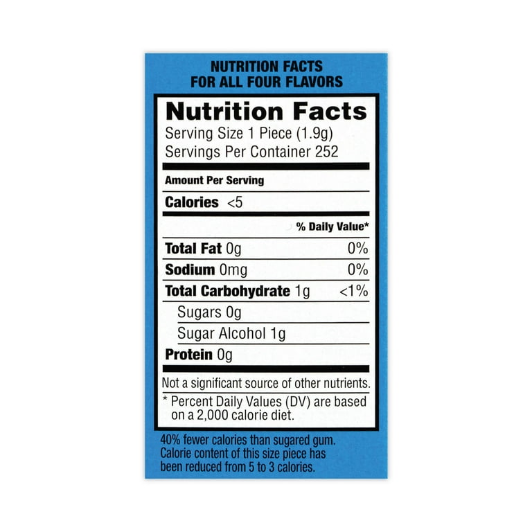 Sugar-Free Chewing Gum Variety Box, Four Mint Flavors, 14 Pieces/Pack, 18 Packs/Carton, Ships in 1-3 Business Days Sugar-Free Chewing Gum Variety Box, Four Mint Flavors, 14 Pieces/Pack, 18 Packs/Carton, Ships in 1-3 Business Days