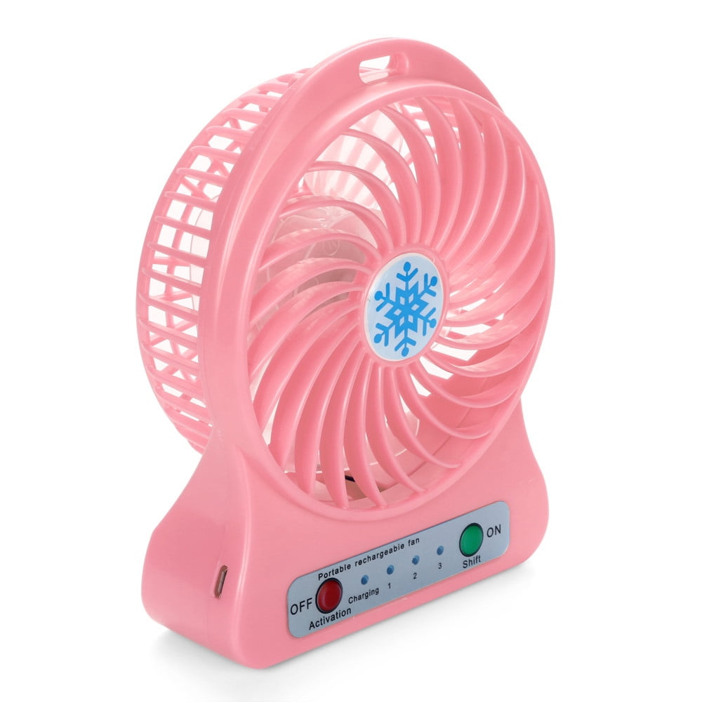 ❤SU/&YU❤Hot Portable Rechargeable Fan Air Cooler Operated Hand Held USB 18650 Battery