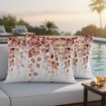 thumbnail image 2 of Outdoor Pillow Covers 20x12 Set of 2, Orange Eucalyptus Waterproof Patio Throw Pillow Covers for Couch Sofa Chair, Botanical Leaves Branch Spring Summer Decorative Pillowcases for Throw Pillows, 2 of 9