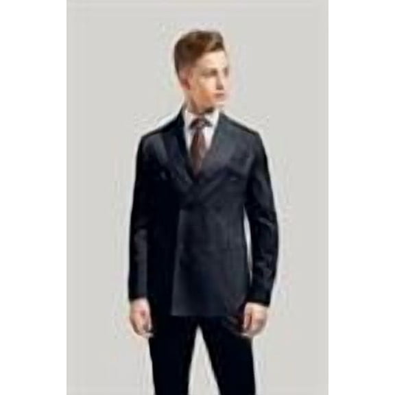 YuanLu Boy's Slim Fit Double-Breasted 2-Piece Suit for Wedding, Prom, Formal Occasions Jacket & Pants