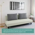 thumbnail image 7 of JIATER Armless Futon Cover Stretch Futon Slipcovers Machine Washable Furniture Protector with Elastic Bottom,Ivory, 7 of 7