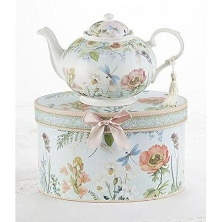 

Delton 9.5 x 5.6 Porcelain Teapot in Gift Box Dragonfly