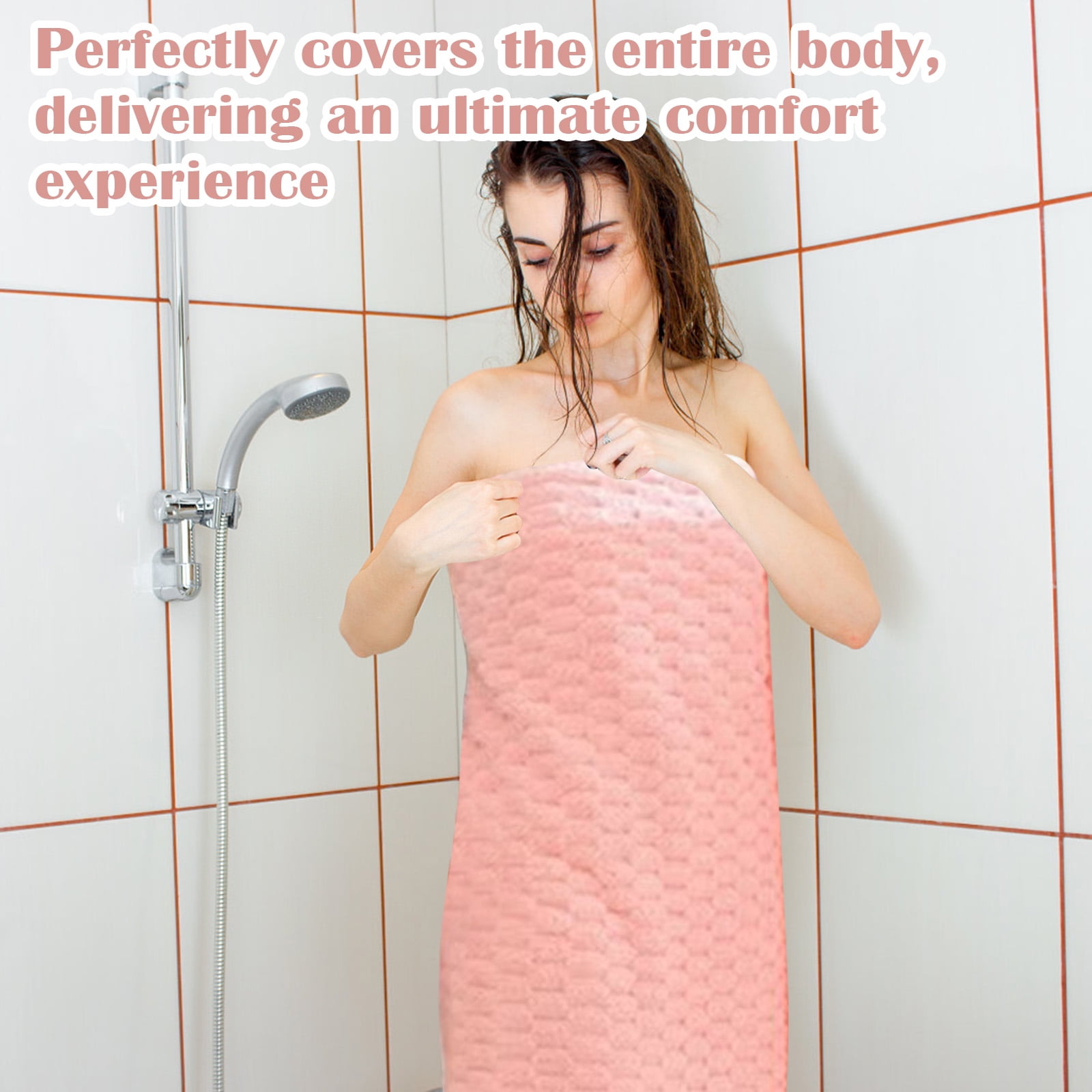 Oversized microfiber bath towel with full body coverage