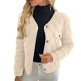 thumbnail image 2 of RXMEKW Quilted Jacket for Women, Snap Front Closure with Color Block Design, Long Sleeve Casual Coat for Fall and Winter, 2 of 9