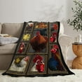 thumbnail image 3 of Chicken Blanket Rooster Blanket Farmhouse Country Chicken Plush Throw Blanket Super Soft Cozy Warm Fleece Blanket for Couch Sofa Gifts 40"X50", 3 of 6