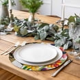 thumbnail image 2 of Spring Daisy Round 13 Inch Placemats Set of 4, Brown Modern Abstract Art Dots Floral HeatResistant Non Slip Place Mats for Dining Table, Wipeable Braided Kitchen Table Mats for Housewarming, 2 of 9