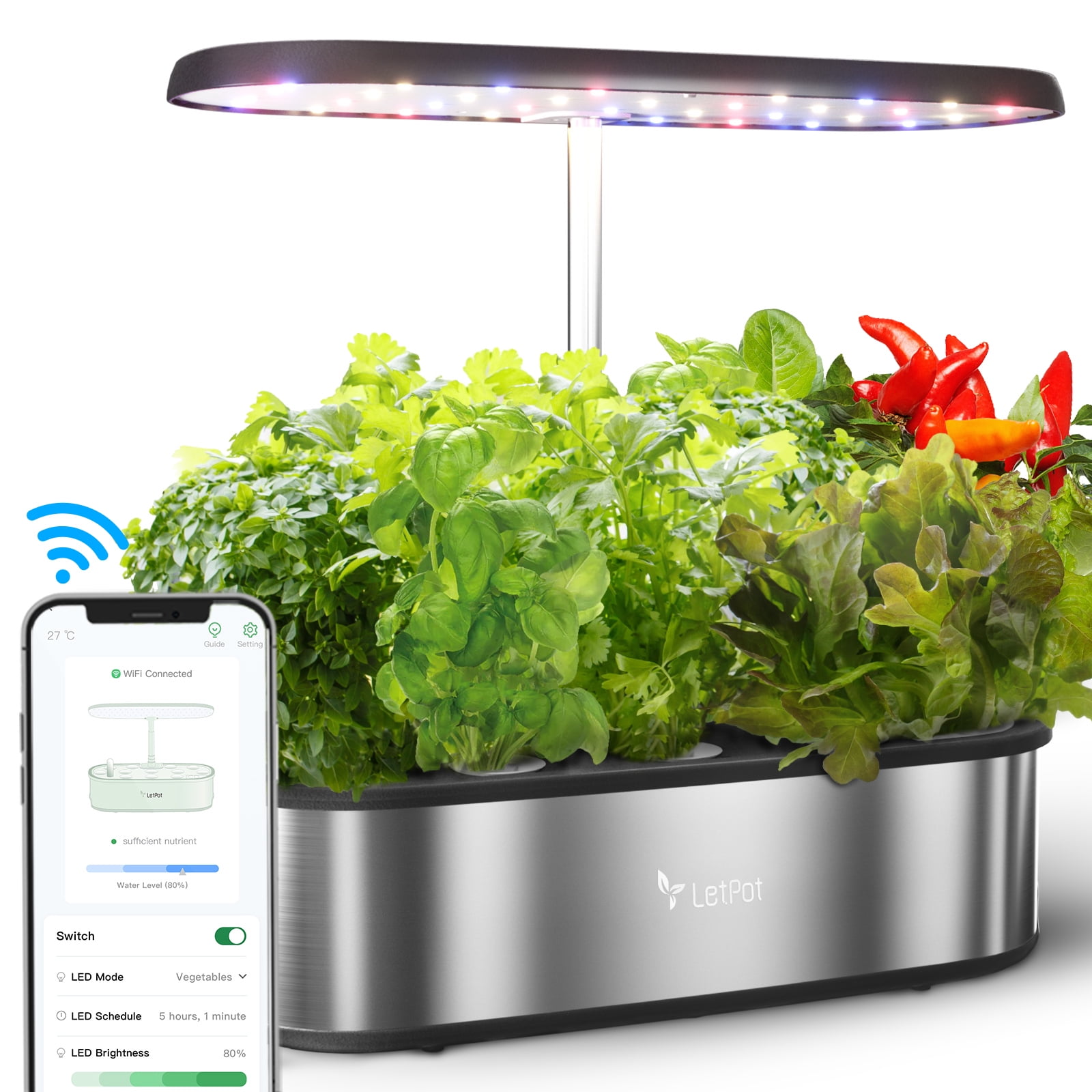 LetPot APP Controlled Smart Hydroponics Growing System SE with Grow