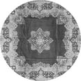 thumbnail image 1 of Ahgly Company Indoor Round Medallion Gray Traditional Area Rugs, 7' Round, 1 of 1